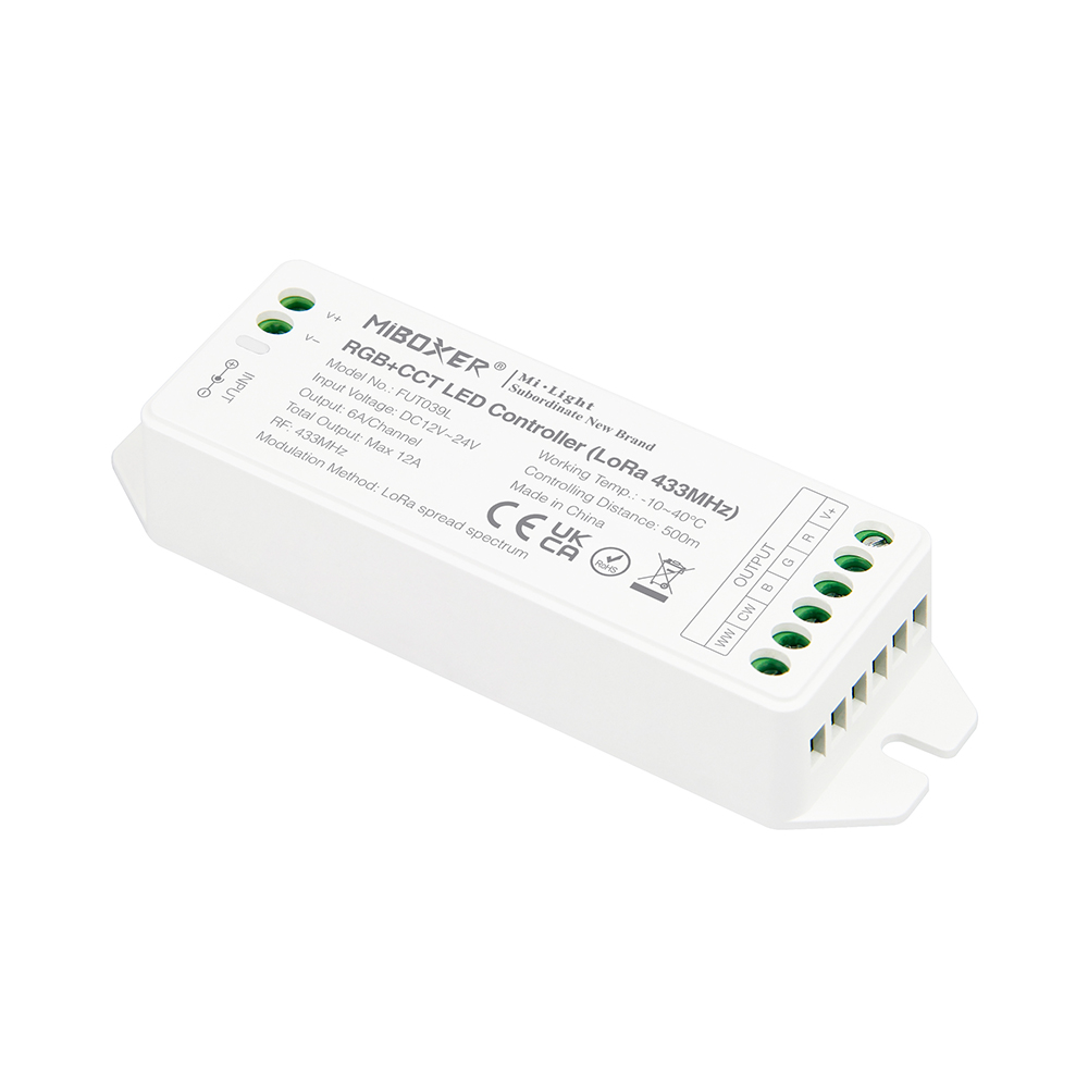 FUT039L DC12~24V RGB+CCT LED Controller FUT039L DC12~24V RGB+CCT LED Controller